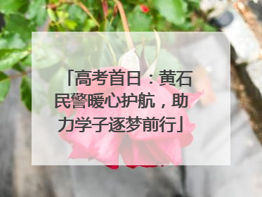 高考首日：黄石民警暖心护航，助力学子逐梦前行