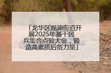 龙华区观澜街道开展2025年基干民兵集合点验大会，锻造高素质后备力量