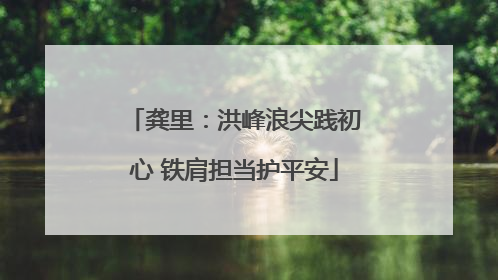 龚里：洪峰浪尖践初心 铁肩担当护平安