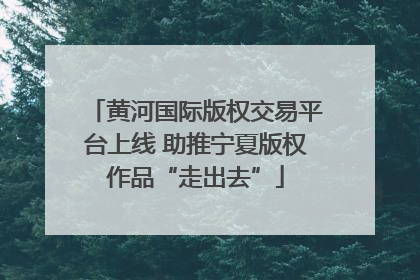黄河国际版权交易平台上线 助推宁夏版权作品“走出去”