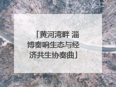 黄河湾畔 淄博奏响生态与经济共生协奏曲
