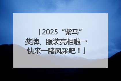 2025“紫马”奖牌、服装亮相啦→快来一睹风采吧！