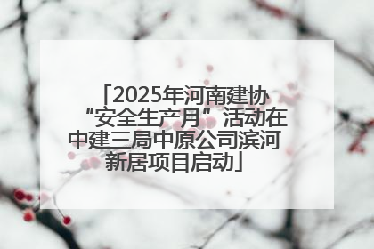 2025年河南建协“安全生产月”活动在中建三局中原公司滨河新居项目启动