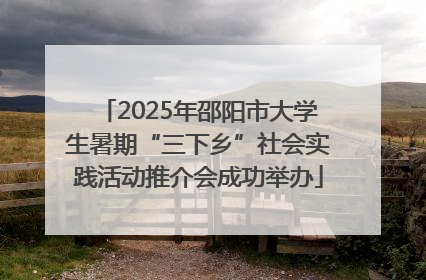2025年邵阳市大学生暑期“三下乡”社会实践活动推介会成功举办