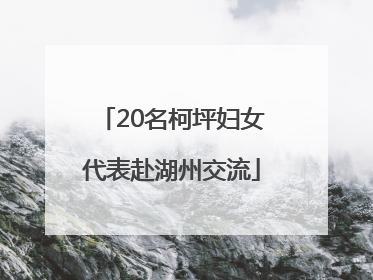 20名柯坪妇女代表赴湖州交流