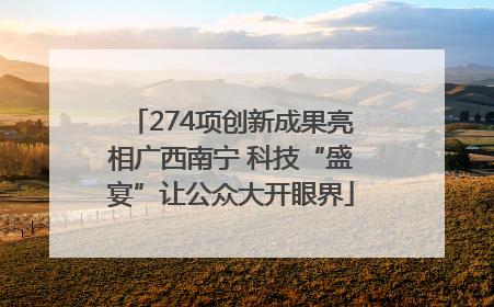 274项创新成果亮相广西南宁 科技“盛宴”让公众大开眼界