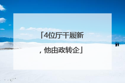 4位厅干履新，他由政转企