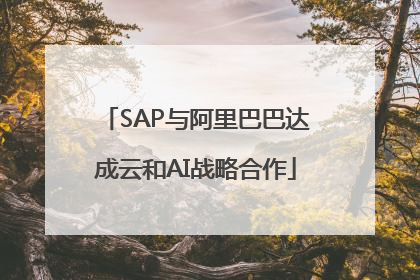 SAP与阿里巴巴达成云和AI战略合作